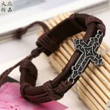Leather Bracelet Unisex Hand Woven