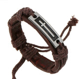 Leather Bracelet Unisex Hand Woven