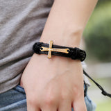 Leather Bracelet Unisex Hand Woven