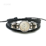 Serenity Prayer Leather Bracelet Charm