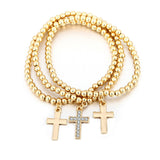 3 Piece Cross Charm Bracelet